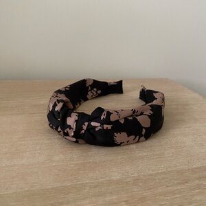 Anthropologie Silky Floral Knotted Headband